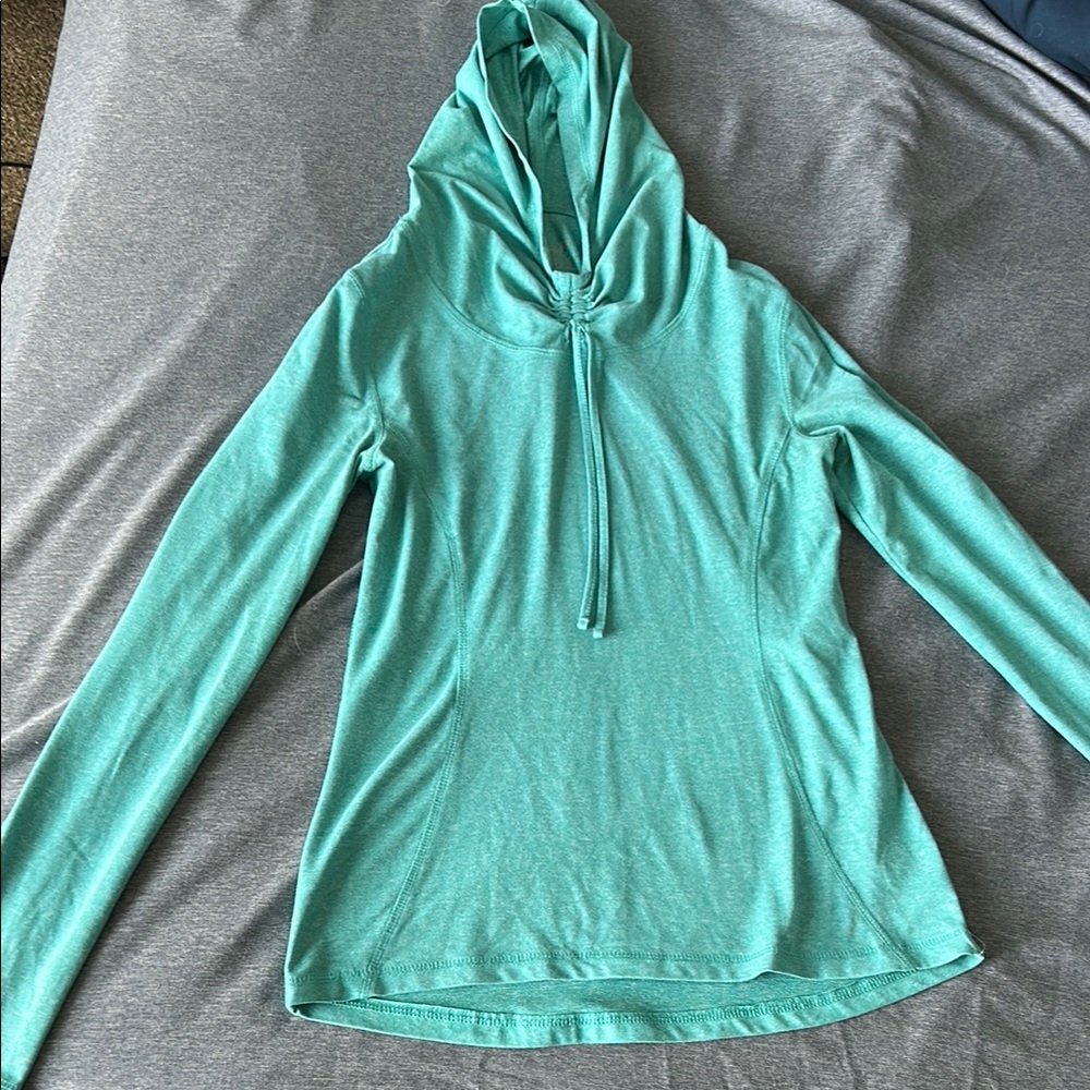 Marina Tek Teal Long Sleeve Athletic/Casual Hoodie